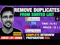 Remove Duplicates from Sorted List Complete LeetCode Linked List Playlist
