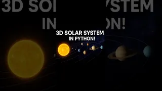3D Solar System Simulation in Python Animated Planets with Stars Glow