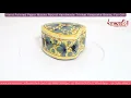 Hand Painted Paper Mache Round Handmade Trinket Keepsake Boxes For Gift