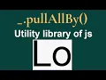 lodash pullAllBy how to remove some values from an array