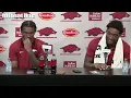 Razorbacks Chris Marshall Charlie Collins after Sunday scrimmage