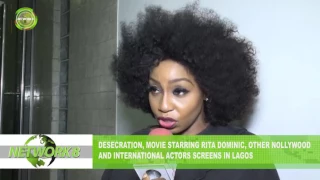 desecration movie starring rita dominic other nollywood and international actors screens in lagos