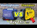 Westinghouse igen4500 VS Champion 4650 Review Full Test Inverter generator