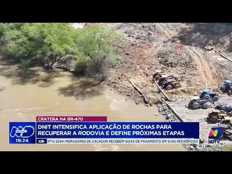 DNIT intensifica recuperação da BR-470 com aplicação de rochas
