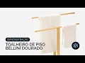 Toalheiro de Piso em Inox (Bellini Dourado) Video do produto Toalheiro de Piso em Inox (Bellini Dourado)