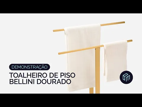 Vídeo - Toalheiro de Piso em Inox (Bellini Dourado) Video do produto Vídeo - Toalheiro de Piso em Inox (Bellini Dourado)