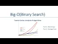 Big-O order Time Complexity for Binary Search worst-case average-case
