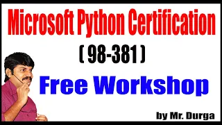 Python Certification Introduction to Microsoft Python Certification Free Workshop by Durga Sir