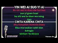 Download Lagu Yin wei ai suo yi ai / cinta karena cinta - female key- karaoke no vokal (cover to lyrics pinyin)
