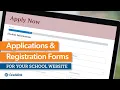 How to Use Applications Registration Forms on Gradelink School Websites