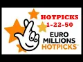 EUROMILLIONS HOTPICKS 1 - 22