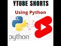 Youtube shorts logo design using python in easiest way