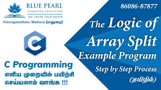 Array Split Logic in Programming Language Data Structure how to split a array in c program Tutorial