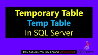 create temp table sql temporary table in sql create temporary table