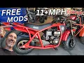 Coleman B200 mini bike governor removal and top-speed run