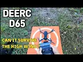 DEERC D65 GPS Drone FLIGHT AND CAMERA TEST IN THE WIND