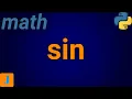Python math sin