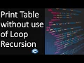 Print Table by using recursion in c without loop