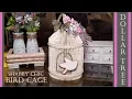 Dollar Tree DIY Farmhouse Shabby Chic Bird Cage - Book Fold