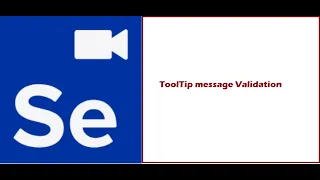 ToolTip message Validation