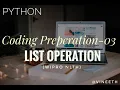 List Operations WIPRO NLTH - Coding Preparation 03