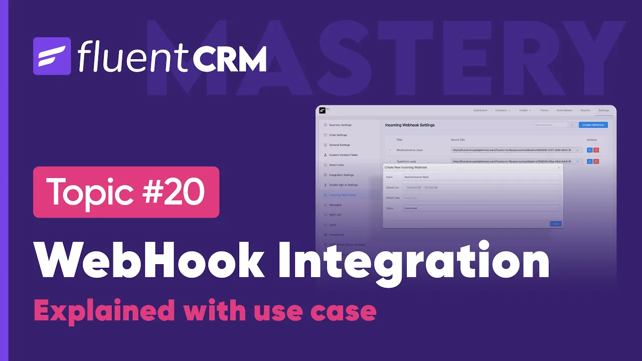 FluentCRM's WebHook Integration Explained With Usecase