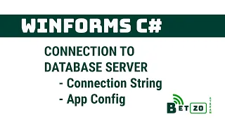 WinForms C Lesson 1 - Connection to Sql Database SQL Express MSSQL