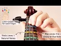 Lagu temitton™ Violin Finger Guide for Adult/Kids Beginner, Static Cling Fingerboard Stickers, Notes tape