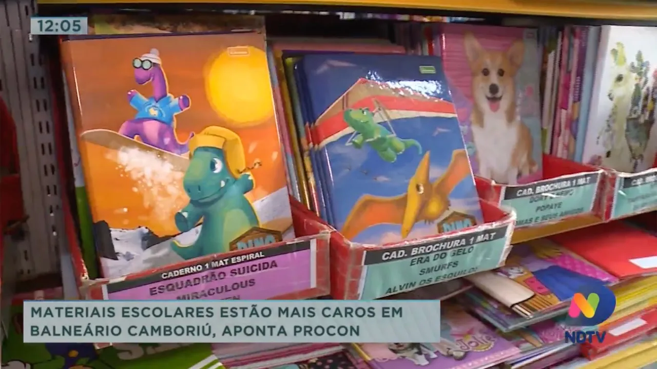 Materiais escolares estão mais caros em Balneário Camboriú