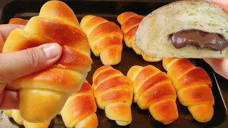 اسهل واسرع وصفة كرواسون على اليوتيوب بدون بيض وبدون فرد وتوريق وبعجينة رهيبة متل القطن 