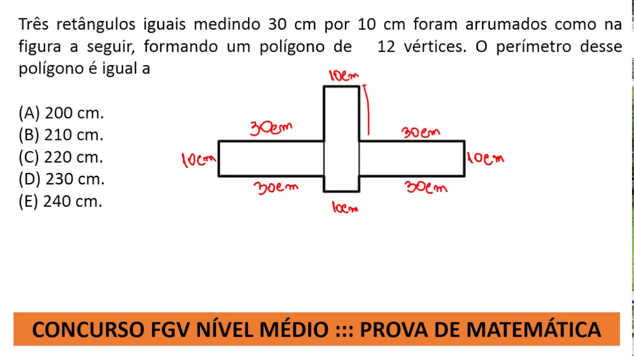 Raciocínio Lógico Prova de Matemática #FGV Concurso Agente Educador I Q33
