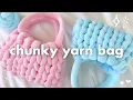 I learned how to make this CHUNKY YARN BAG in just 1 day