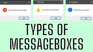 Types of Messagebox es in Tkinter GUI - Python AV Creators
