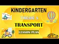 PRESCHOOL LESSON PLAN - TRANSPORT