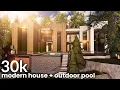 Bloxburg 30k Modern House Outdoor Pool Roblox Speedbuild