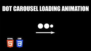 Dots Carousel Loading Animation HTML CSS Tutorial