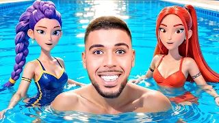 SOUKA VA A LA PISCINE KPOP DEMON HUNTERS !