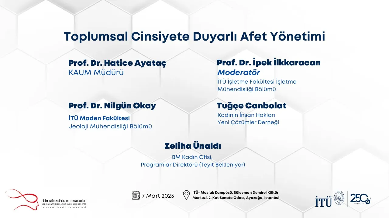 Toplumsal Cinsiyete Duyarlı Afet Yönetimi