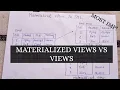 MOST IMP SQL INTERVIEW QUESTION MATERIALIZED VIEWS VS VIEWS