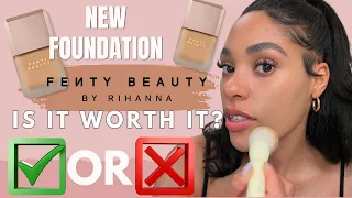FENTY BEAUTY NEW FOUNDATION REVIEW! 👀 Pro Filt’r Fluid Flex Wear Test + Shade Match
