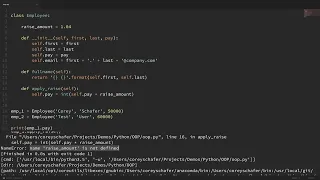 Python OOP Tutorial 2 Class Variables