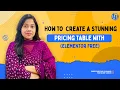 How to Create Pricing Table with Wordpress Elementor Free Step-by-Step Tutorial