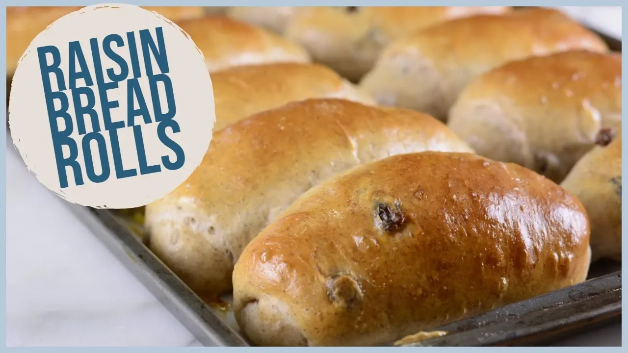 Soft & Fluffy Raisin Bread Rolls in less than 2 hours