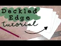 DIY deckle edge How I tear my paper for decorative edges