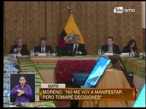 Moreno: No me voy a manifestar pero tomaré decisiones