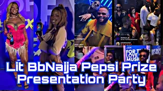 it was a lit pepsi party bbnaija 2021 housemates entertain on stage prize presentation saskay