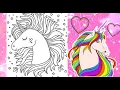 Colorful Rainbow UNICORN Coloring Page Cute Magical Unicorn Colorful Coloring Page Book - In MARKERS