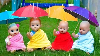 Download Rain Rain Go Away Song with Linda and Little Baby Dolls MP3