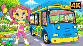 🚌 Колеса в автобусі | Весела пісня про транспорт для дітей - Little Tritans