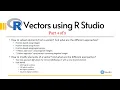 Extract Subset Modify R Vectors Part 4 of 5 R Studio